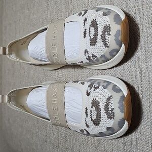 Cole Haan Zerogrand Flex Mary Jane Slip-On Ivory/White Cap Grey/Walnut Leopard